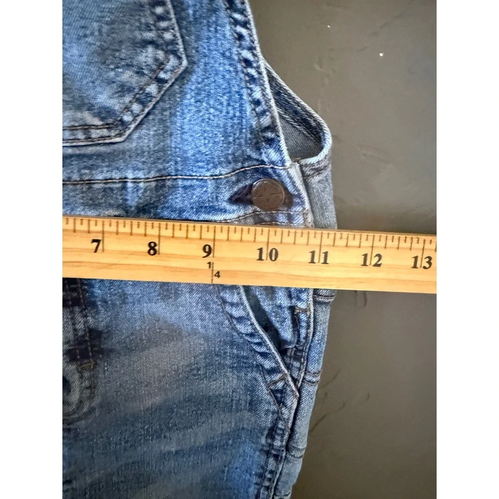 OshKosh Bgosh Kids 4T Denim‎ Overalls Medium Wash Striped Straps 28042311